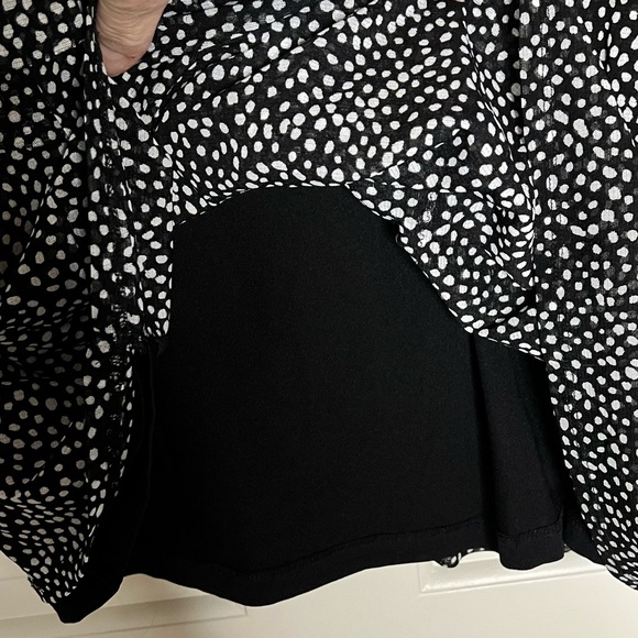 Alfani Women sheer lined black with white dots size 1X - Picture 8 of 16